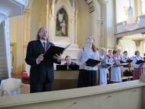 Eino Leino konsertin harjoituskuvia Heinäveden kirkossa.